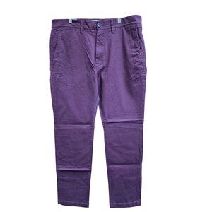 Goodfellow & Co Mens Slim Chino Pants 36x32 Burgundy